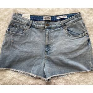 Cotton On Mid Rise Sylvie Denim Blue Jean Shorts NEW Size 14